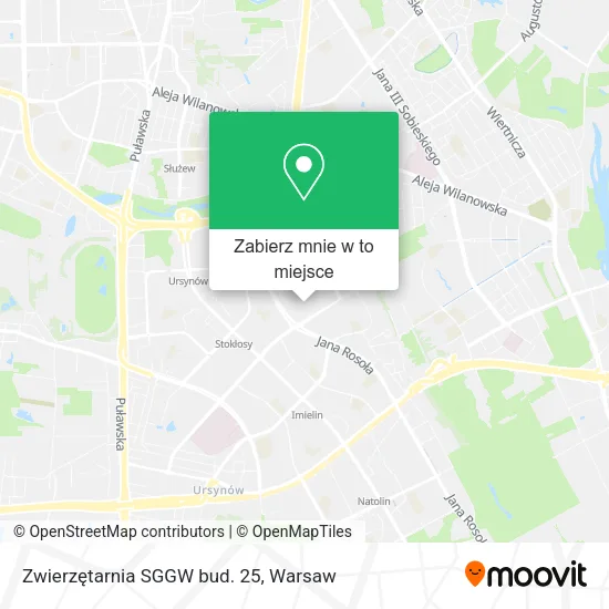 Mapa Zwierzętarnia SGGW bud. 25