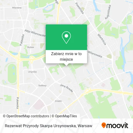 Mapa Rezerwat Przyrody Skarpa Ursynowska