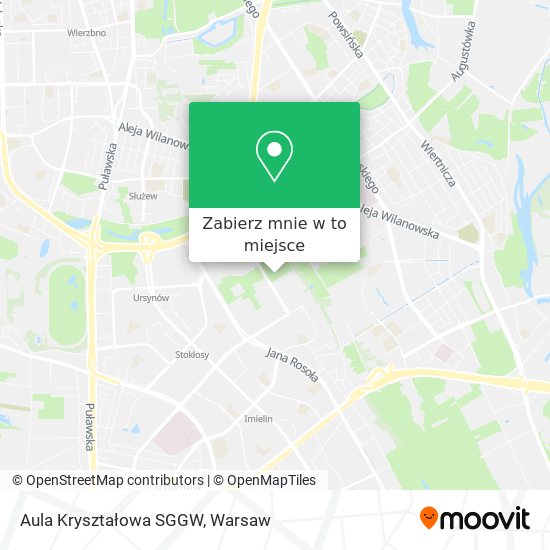 Mapa Aula Kryształowa SGGW