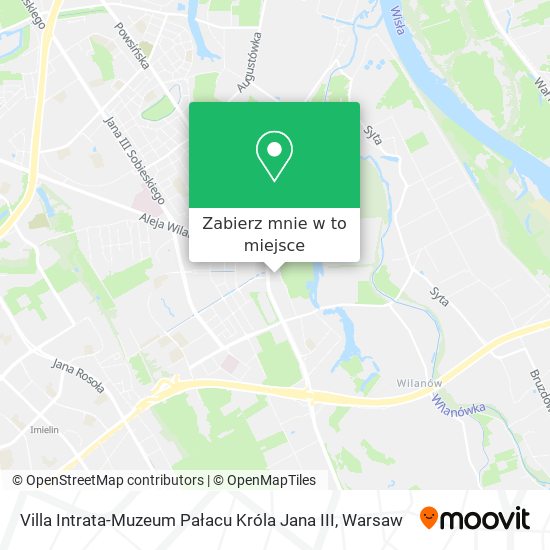 Mapa Villa Intrata-Muzeum Pałacu Króla Jana III