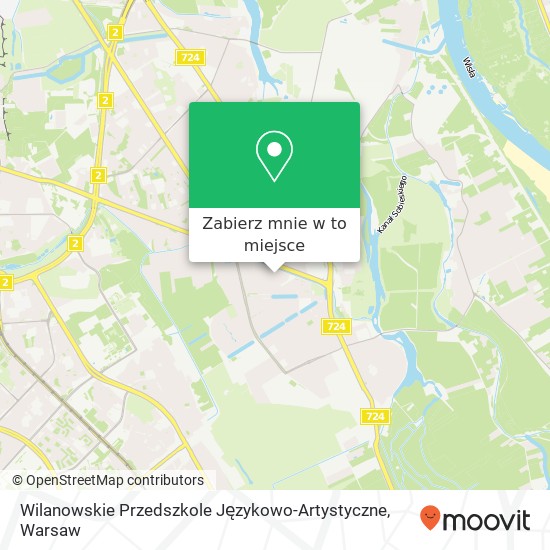 Mapa Wilanowskie Przedszkole Językowo-Artystyczne