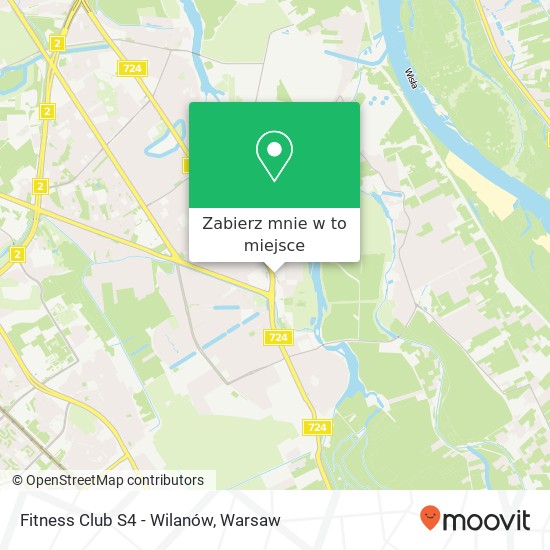 Mapa Fitness Club S4 - Wilanów