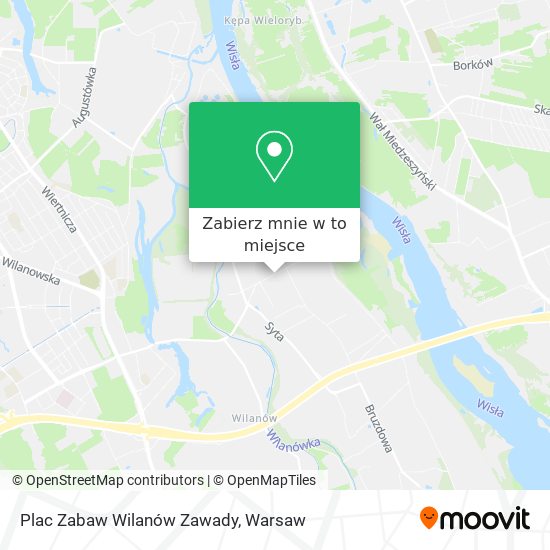 Mapa Plac Zabaw Wilanów Zawady