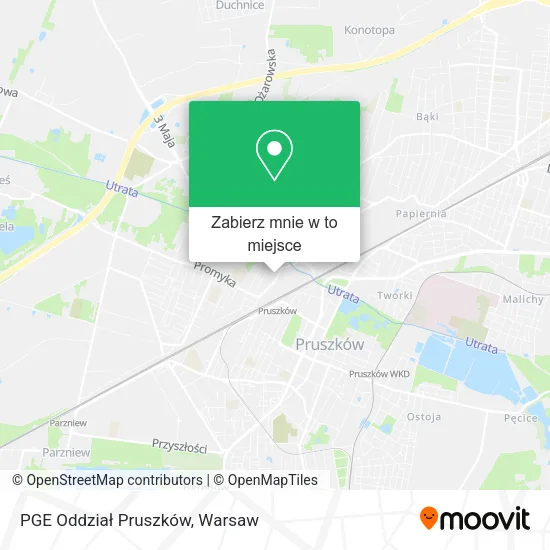 Mapa PGE Oddział Pruszków