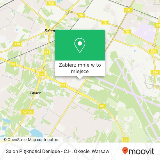 Mapa Salon Piękności Denique - C.H. Okęcie