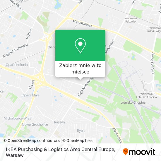 Mapa IKEA Purchasing & Logistics Area Central Europe