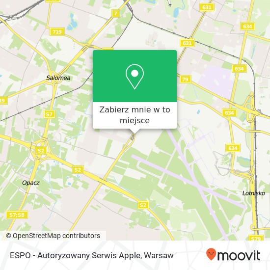 Mapa ESPO - Autoryzowany Serwis Apple