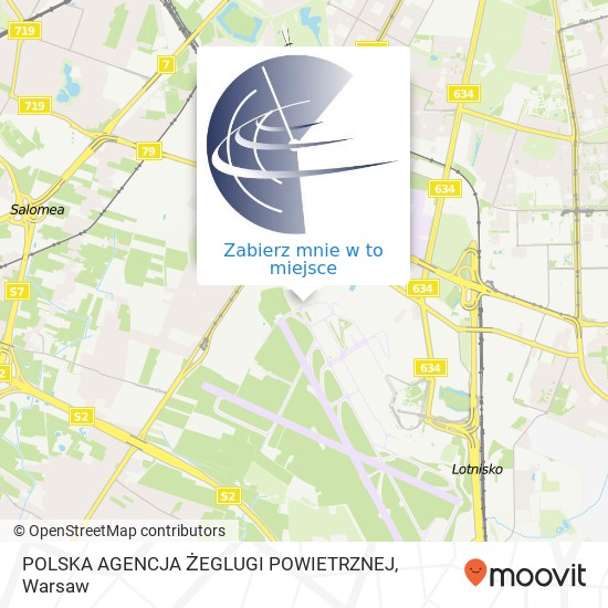 Mapa POLSKA AGENCJA ŻEGLUGI POWIETRZNEJ