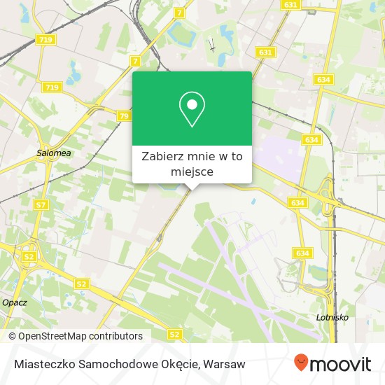 Mapa Miasteczko Samochodowe Okęcie