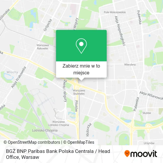 Mapa BGŻ BNP Paribas Bank Polska Centrala / Head Office