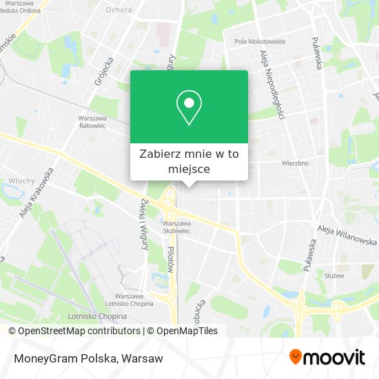 Mapa MoneyGram Polska