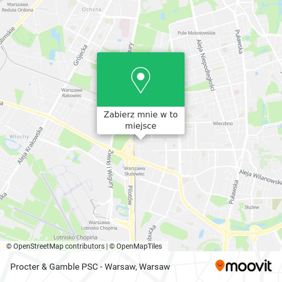 Mapa Procter & Gamble PSC - Warsaw