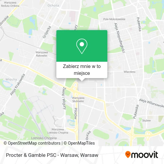 Mapa Procter & Gamble PSC - Warsaw