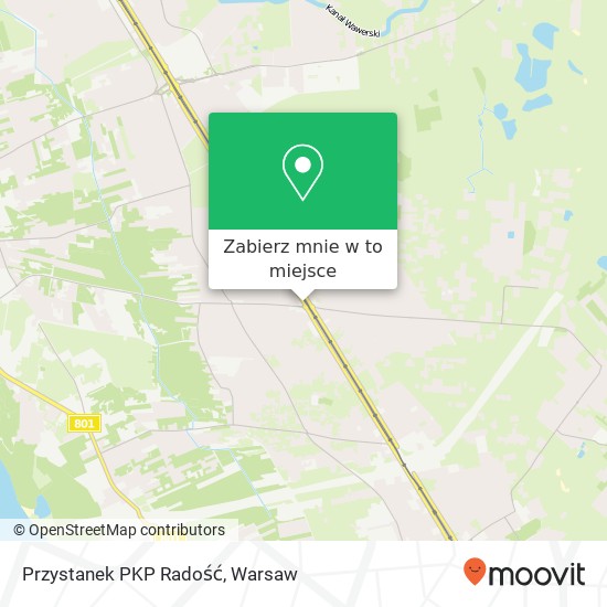 Mapa Przystanek PKP Radość