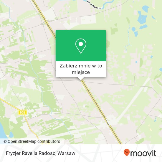 Mapa Fryzjer Ravella Radosc