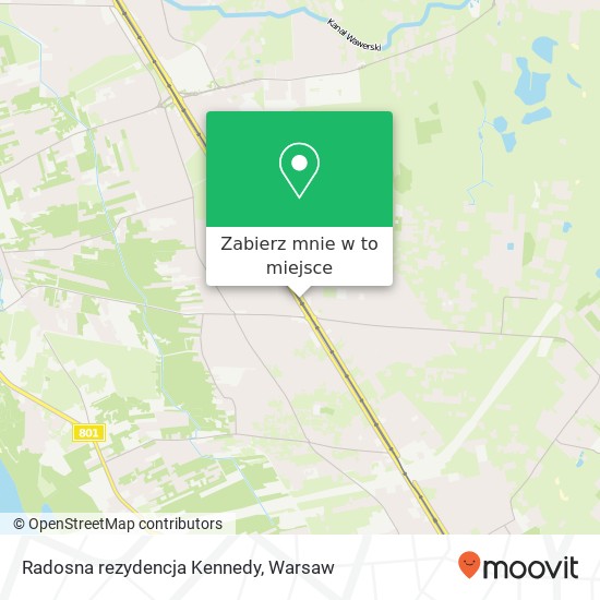 Mapa Radosna rezydencja Kennedy