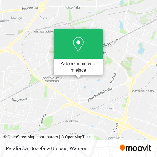 Mapa Parafia św. Józefa w Ursusie