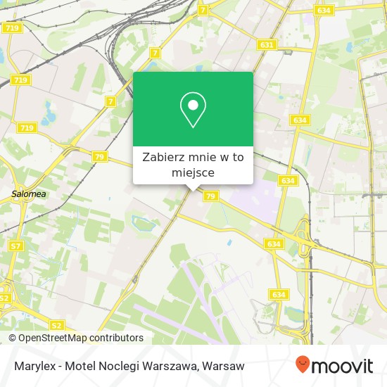 Mapa Marylex - Motel Noclegi Warszawa