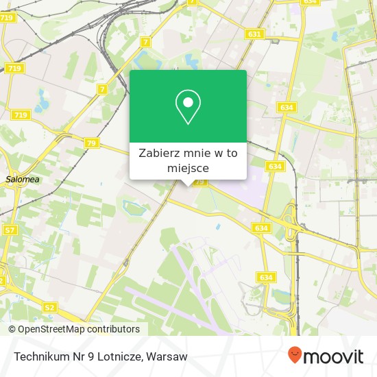 Mapa Technikum Nr 9 Lotnicze