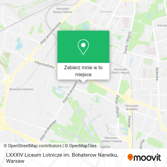 Mapa LXXXIV Liceum Lotnicze im. Bohaterow Narwiku