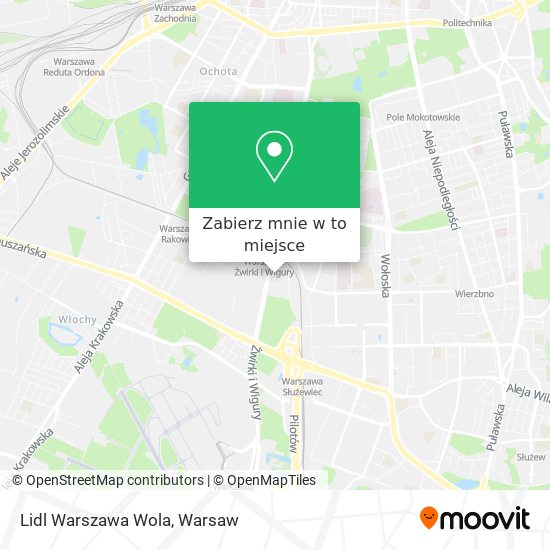 Mapa Lidl Warszawa Wola