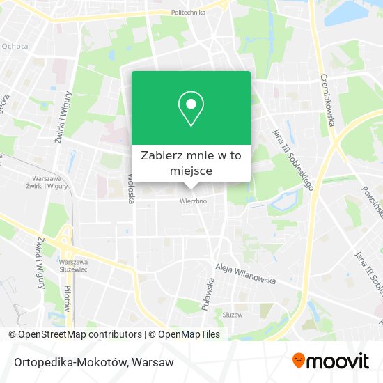 Mapa Ortopedika-Mokotów