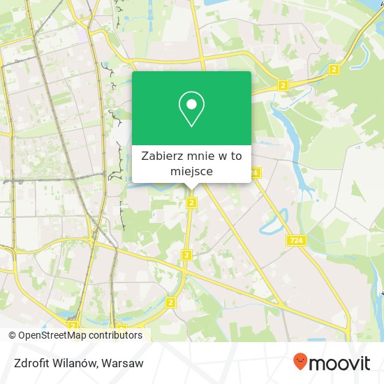 Mapa Zdrofit Wilanów