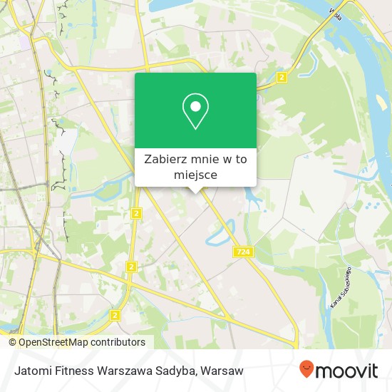 Mapa Jatomi Fitness Warszawa Sadyba