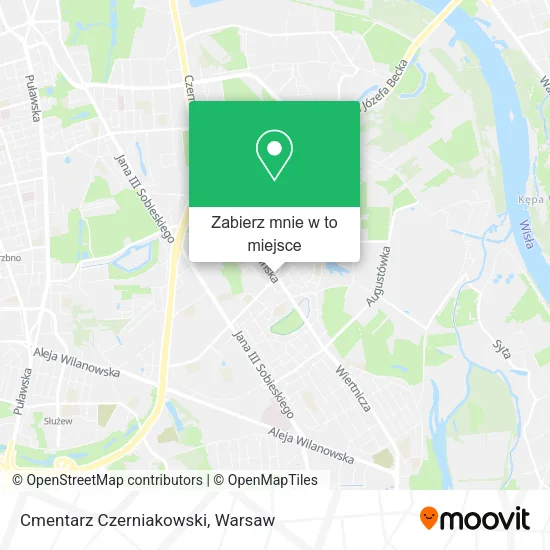 Mapa Cmentarz Czerniakowski