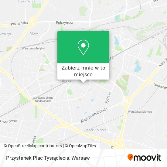 Mapa Przystanek Plac Tysiąclecia