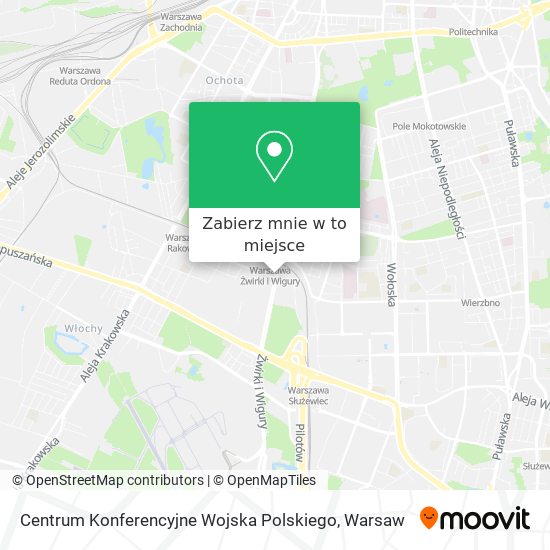 Mapa Centrum Konferencyjne Wojska Polskiego