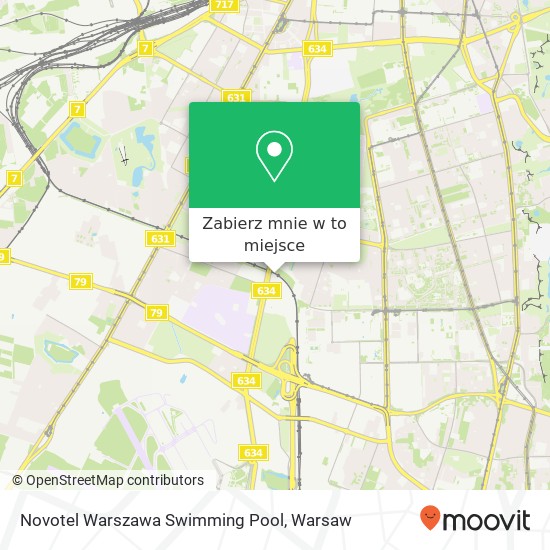 Mapa Novotel Warszawa Swimming Pool