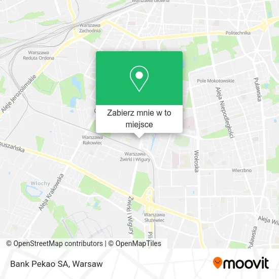 Mapa Bank Pekao SA