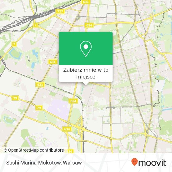 Mapa Sushi Marina-Mokotów