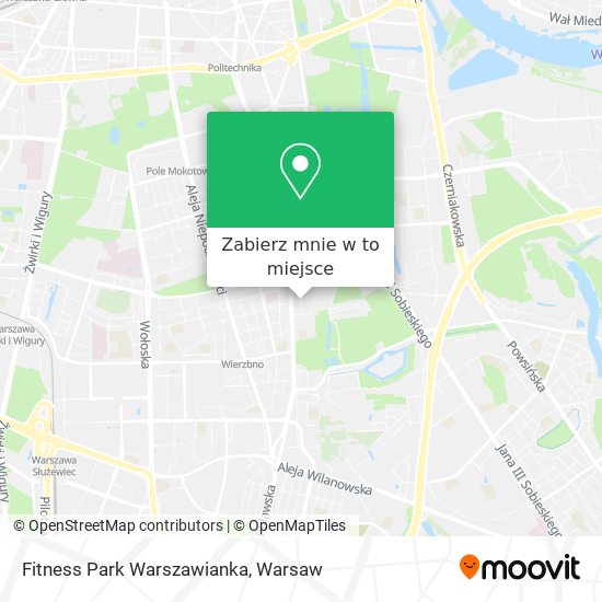 Mapa Fitness Park Warszawianka