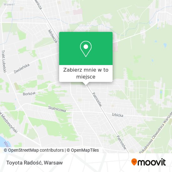 Mapa Toyota Radość