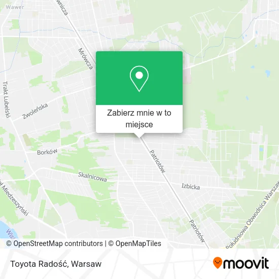 Mapa Toyota Radość