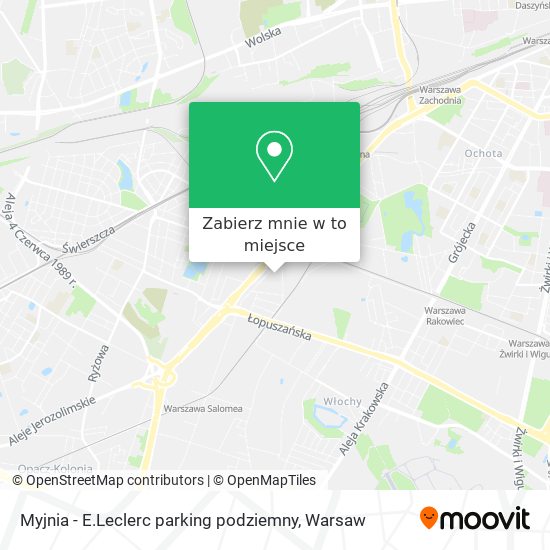 Mapa Myjnia - E.Leclerc parking podziemny