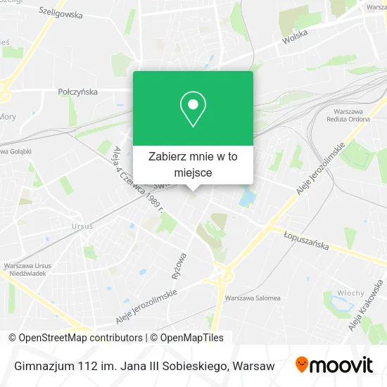 Mapa Gimnazjum 112 im. Jana III Sobieskiego