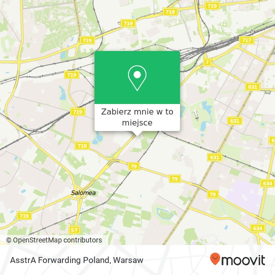 Mapa AsstrA Forwarding Poland