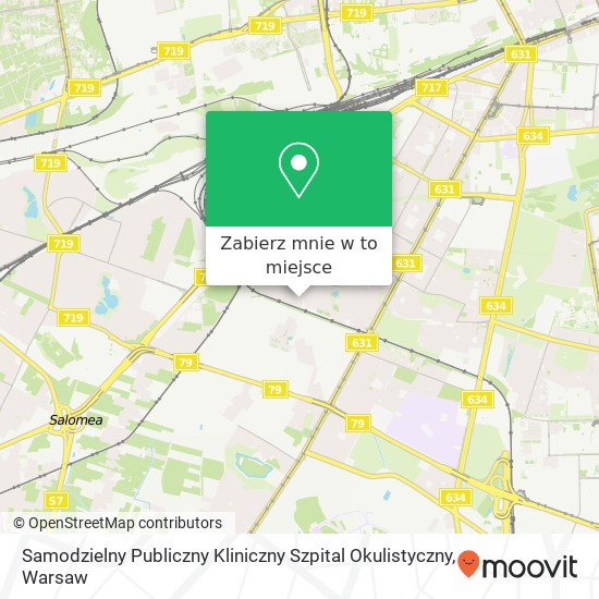 Mapa Samodzielny Publiczny Kliniczny Szpital Okulistyczny