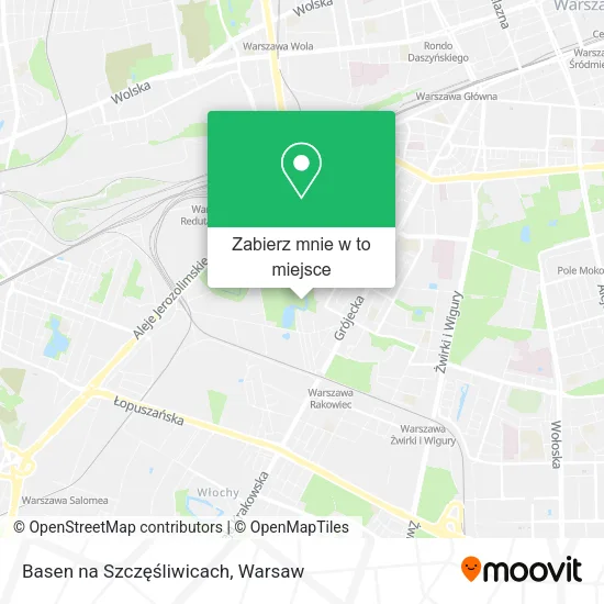 Mapa Basen na Szczęśliwicach