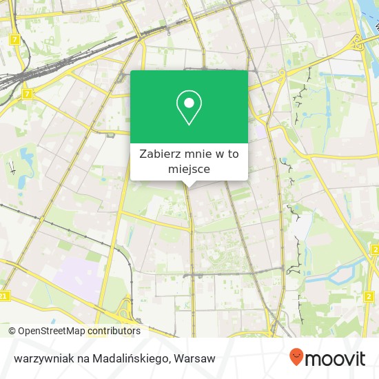 Mapa warzywniak na Madalińskiego