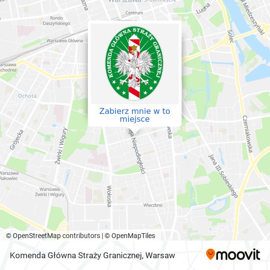 Mapa Komenda Główna Straży Granicznej