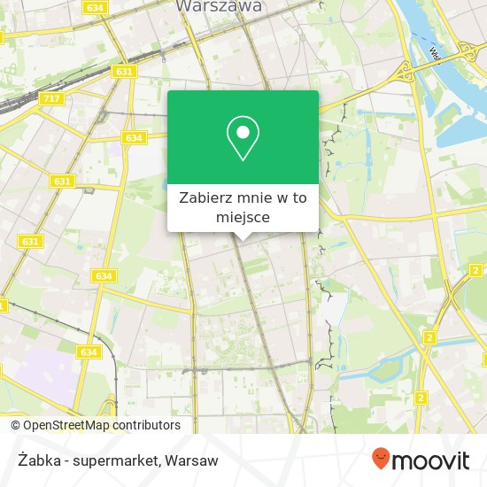 Mapa Żabka - supermarket