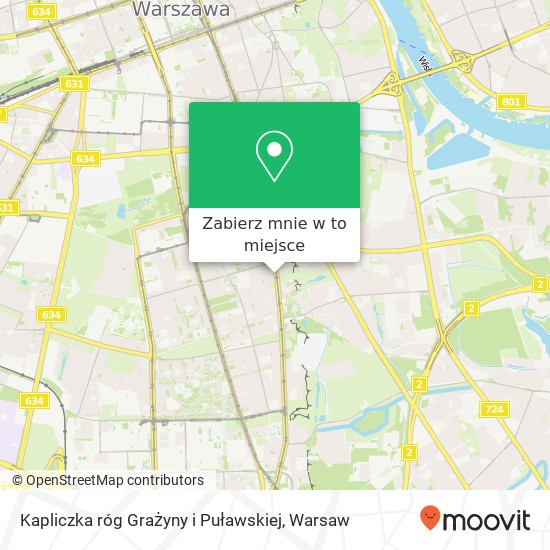 Mapa Kapliczka róg Grażyny i Puławskiej