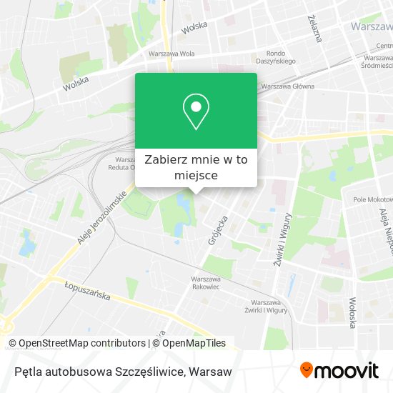 Mapa Pętla autobusowa Szczęśliwice