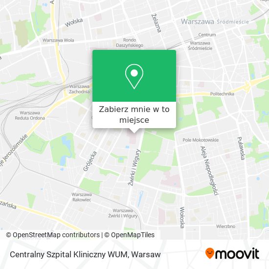 Mapa Centralny Szpital Kliniczny WUM