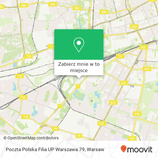 Mapa Poczta Polska Filia UP Warszawa 79