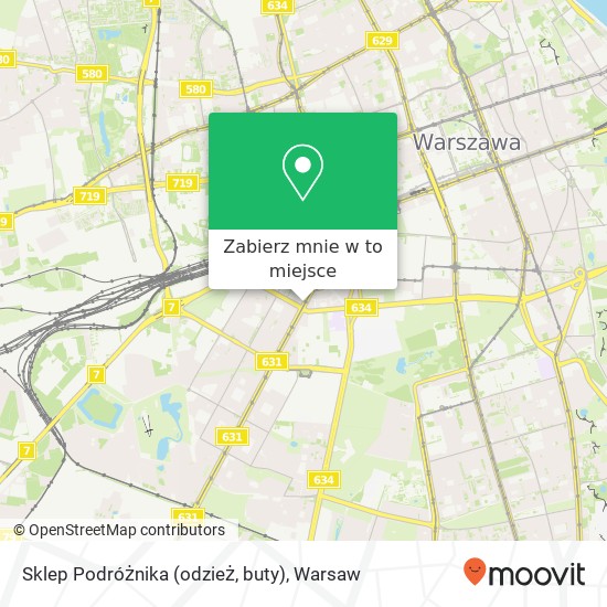 Mapa Sklep Podróżnika (odzież, buty)